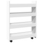 Narrow storage cart 4 levels engineered wood white by , Kitchen and dining carts - Ref: Foro24-855259, Price: 59,39 €, Discou...