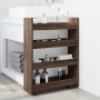 Narrow storage cart 4 levels brown oak wood by , Kitchen and dining carts - Ref: Foro24-855265, Price: 59,39 €, Discount: %