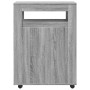 Narrow bathroom cabinet with wheels in Sonoma gray wood by , Lockers and storage cabinets - Ref: Foro24-855273, Price: 111,44...