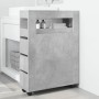 Narrow bathroom cabinet with wheels, gray wood concrete by , Lockers and storage cabinets - Ref: Foro24-855271, Price: 108,27...