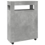 Narrow bathroom cabinet with wheels, gray wood concrete by , Lockers and storage cabinets - Ref: Foro24-855271, Price: 108,27...