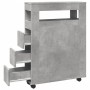 Narrow bathroom cabinet with wheels, gray wood concrete by , Lockers and storage cabinets - Ref: Foro24-855271, Price: 108,27...