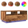 Aged wood coffee table with LED lights 90x49x40 cm by , Coffee table - Ref: Foro24-857710, Price: 114,35 €, Discount: %