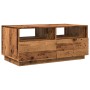 Aged wood coffee table with LED lights 90x49x40 cm by , Coffee table - Ref: Foro24-857710, Price: 114,35 €, Discount: %