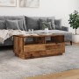 Aged wood coffee table with LED lights 90x49x40 cm by , Coffee table - Ref: Foro24-857710, Price: 114,35 €, Discount: %