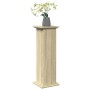 Pedestal expositor con almacenaje roble Sonoma 31x30x90 cm de , Soportes para macetas - Ref: Foro24-854609, Precio: 66,27 €, ...