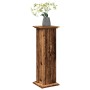 Pedestal expositor con almacenaje madera envejecida 31x30x90 cm de , Soportes para macetas - Ref: Foro24-854614, Precio: 55,4...