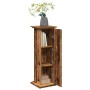 Pedestal expositor con almacenaje madera envejecida 31x30x90 cm de , Soportes para macetas - Ref: Foro24-854614, Precio: 55,4...