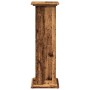 Pedestal expositor con almacenaje madera envejecida 31x30x90 cm de , Soportes para macetas - Ref: Foro24-854614, Precio: 55,4...