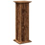 Pedestal expositor con almacenaje madera envejecida 31x30x90 cm de , Soportes para macetas - Ref: Foro24-854614, Precio: 55,4...