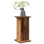 Pedestal expositor con almacenaje madera envejecida 31x30x60 cm de , Soportes para macetas - Ref: Foro24-854623, Precio: 49,1...