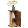 Pedestal display with aged wood storage 31x30x60 cm by , Pot stands - Ref: Foro24-854623, Price: 49,11 €, Discount: %