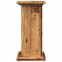 Pedestal expositor con almacenaje madera envejecida 31x30x60 cm de , Soportes para macetas - Ref: Foro24-854623, Precio: 49,1...