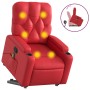 Red artificial leather reclining massage chair with footrest by , Armchairs - Ref: Foro24-3204784, Price: 300,50 €, Discount: %