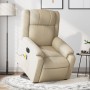 Sillón de masaje eléctrico reclinable elevable tela crema de , Sillones - Ref: Foro24-3205247, Precio: 336,84 €, Descuento: %