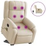 Sillón de masaje eléctrico reclinable elevable tela crema de , Sillones - Ref: Foro24-3205247, Precio: 336,84 €, Descuento: %