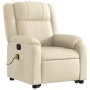 Sillón de masaje eléctrico reclinable elevable tela crema de , Sillones - Ref: Foro24-3205247, Precio: 336,84 €, Descuento: %