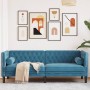 Chesterfield 3-seater sofa with blue velvet cushions by , Sofas - Ref: Foro24-372701, Price: 298,14 €, Discount: %