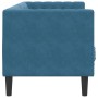 Sofá Chesterfield 3 plazas con cojines terciopelo azul de , Sofás - Ref: Foro24-372701, Precio: 297,83 €, Descuento: %