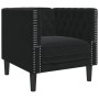 Sillón Chesterfield de terciopelo negro de , Sofás - Ref: Foro24-372678, Precio: 178,87 €, Descuento: %