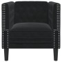 Black velvet Chesterfield armchair by , Sofas - Ref: Foro24-372678, Price: 190,99 €, Discount: %