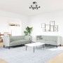 Chesterfield-Sofas mit 2-teiligen Kissen aus hellgrauem Samt. von , Sofas - Ref: Foro24-3209291, Preis: 579,95 €, Rabatt: %