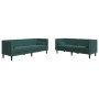 Set de sofás Chesterfield con cojines 2 piezas terciopelo verde de , Sofás - Ref: Foro24-3209293, Precio: 574,99 €, Descuento: %