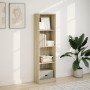 Engineered wood bookshelf in Sonoma oak, 40x24x143 cm by , Bookcases and shelves - Ref: Foro24-857785, Price: 49,05 €, Discou...