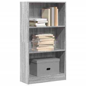 Engineered wood bookshelf in Sonoma gray, 60x24x109 cm. by , Bookcases and shelves - Ref: Foro24-857808, Price: 51,99 €, Disc...