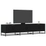 Engineered wood TV stand in black, 180x35x41 cm by , TV Furniture - Ref: Foro24-3300785, Price: 125,96 €, Discount: %