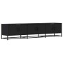 Engineered wood TV stand in black, 180x35x41 cm by , TV Furniture - Ref: Foro24-3300785, Price: 125,96 €, Discount: %