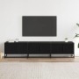 Engineered wood TV stand in black, 180x35x41 cm by , TV Furniture - Ref: Foro24-3300785, Price: 125,96 €, Discount: %