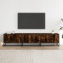 TV stand made of smoked oak engineered wood 180x35x41 cm by , TV Furniture - Ref: Foro24-3300787, Price: 136,25 €, Discount: %