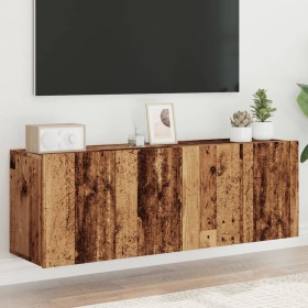 Wall-mounted TV furniture, set of 2, aged wood, 60x30x41 cm by , Closets and storage - Ref: Foro24-857663, Price: 70,06 €, Di...