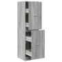 Medicine cabinet made of gray Sonoma wood engineering, measuring 40x41x144.5 cm. by , Lockers and storage cabinets - Ref: For...