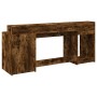 Escritorio con LED madera ingeniería roble ahumado 200x55x91 cm de , Escritorios - Ref: Foro24-3309442, Precio: 192,90 €, Des...