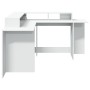 Engineered wood white desk with LED light 152x152x91 cm by , Desks - Ref: Foro24-3309456, Price: 183,32 €, Discount: %