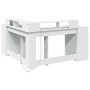 Engineered wood white desk with LED light 152x152x91 cm by , Desks - Ref: Foro24-3309456, Price: 183,32 €, Discount: %