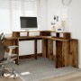 Engineered aged wood LED desktop 152x152x91 cm by , Desks - Ref: Foro24-3309463, Price: 182,96 €, Discount: %