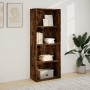 Engineered wood smoked oak bookshelf 60x30x152 cm by , Bookcases and shelves - Ref: Foro24-857912, Price: 71,34 €, Discount: %