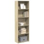 Engineered wood bookshelf in Sonoma oak, 60x30x189 cm by , Bookcases and shelves - Ref: Foro24-857919, Price: 82,70 €, Discou...