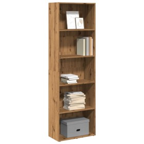 Engineered wood bookshelf in artisan oak, 60x30x189 cm. by , Bookcases and shelves - Ref: Foro24-857925, Price: 82,84 €, Disc...