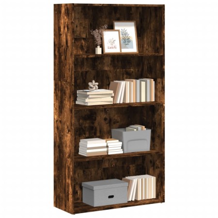 Engineered wood smoked oak bookshelf 80x30x152 cm by , Bookcases and shelves - Ref: Foro24-857944, Price: 76,76 €, Discount: %