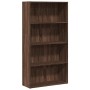 Estantería madera de ingeniería marrón roble 80x30x152 cm de , Librerías y estanterías - Ref: Foro24-857946, Precio: 79,03 €,...