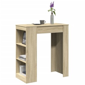 Hoher Bartisch mit Eichenholzregalen Sonoma 95x47x103,5 cm. von , Küchen- und Esstische - Ref: Foro24-854384, Preis: 87,18 €,...