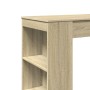 High bar table with Sonoma oak wood shelves 95x47x103.5 cm by , Kitchen and dining tables - Ref: Foro24-854384, Price: 87,18 ...