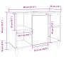 Aged engineered wood bathroom cabinet 80x33x60 cm by , bathroom vanities - Ref: Foro24-857133, Price: 62,17 €, Discount: %