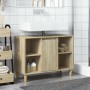 Badezimmerschrank aus Sonoma-Eichen-Ingenieurholz 80x33x60 cm von , Badezimmerwaschtische - Ref: Foro24-857131, Preis: 61,12 ...