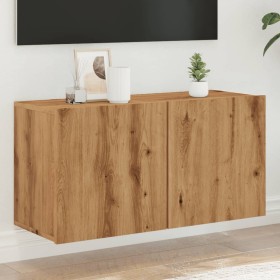 Wall-mounted TV unit in artisan oak, 80x30x41 cm by , Closets and storage - Ref: Foro24-857668, Price: 49,99 €, Discount: %