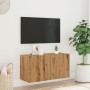 Mueble de TV de pared roble artisian 80x30x41 cm de , Armarios y almacenamiento - Ref: Foro24-857668, Precio: 49,73 €, Descue...